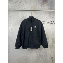 발렌시아가 더블링레터 자수 로고 스탠드칼라 코튼 재킷 (해외배송)