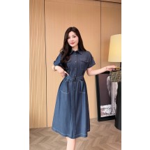 버버리 라펠 텐셀 데님 레이스업 드레스 (해외배송)
