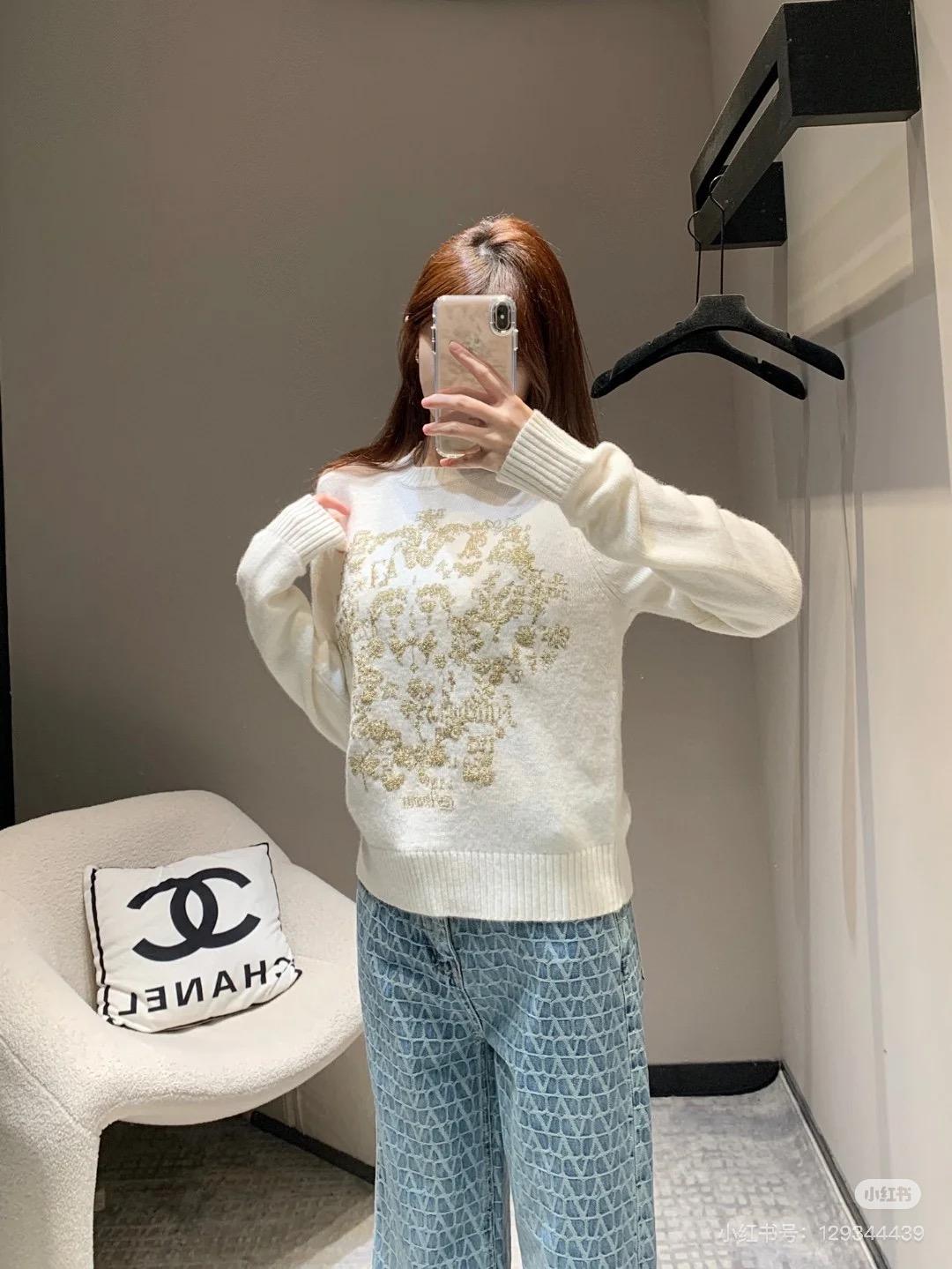 디올 동물과 꽃 자수 스웨터 (해외배송)