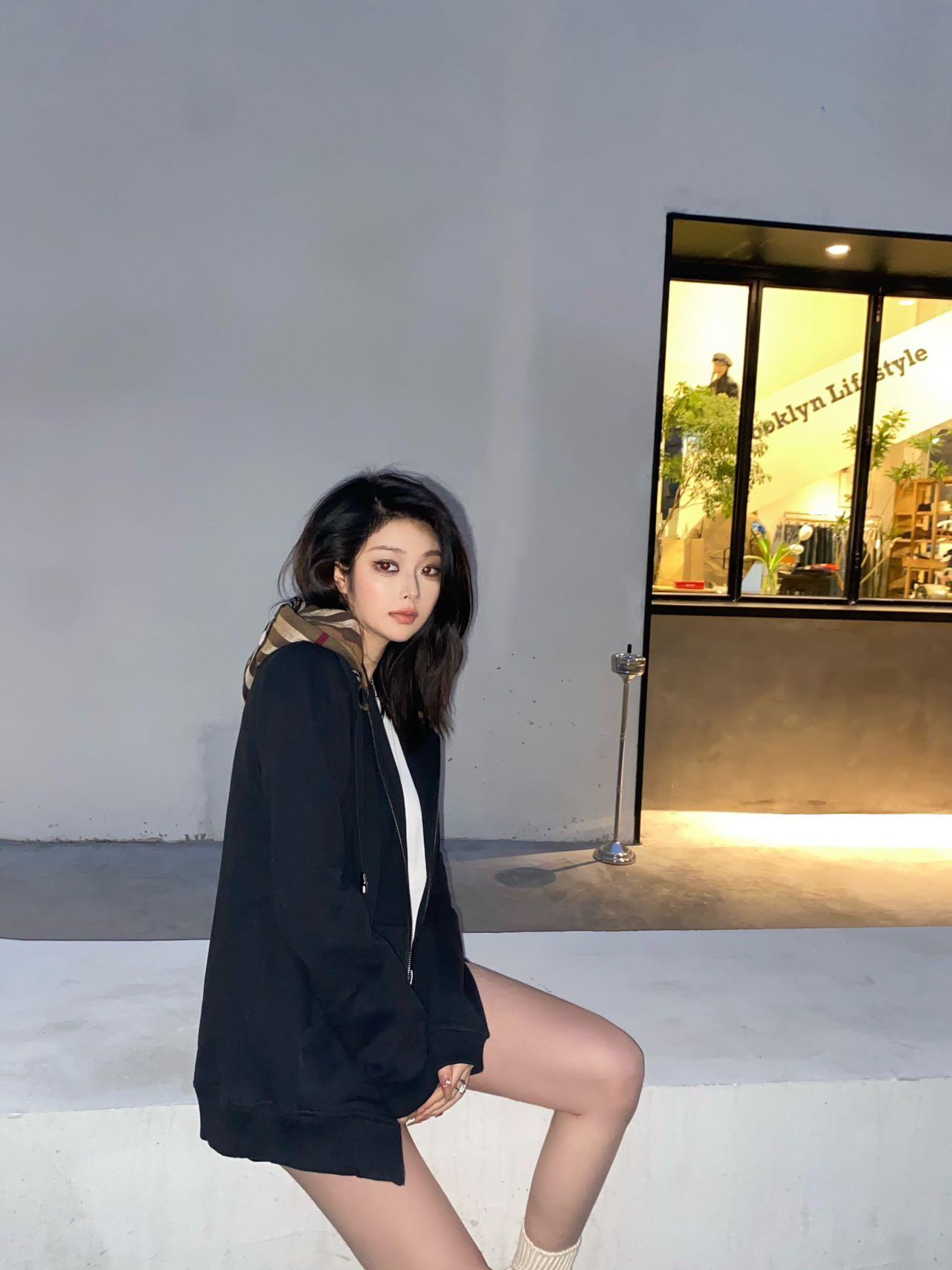 버버리 BBR 플레드 패치워크 지퍼 후드 재킷 (해외배송)
