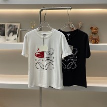 로에베 신상 하트로고 여성 라운드 실켓티셔츠 (국내배송)