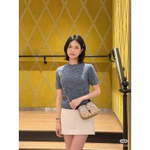 구찌 라운드넥 반팔 니트 스웨터 (해외배송)