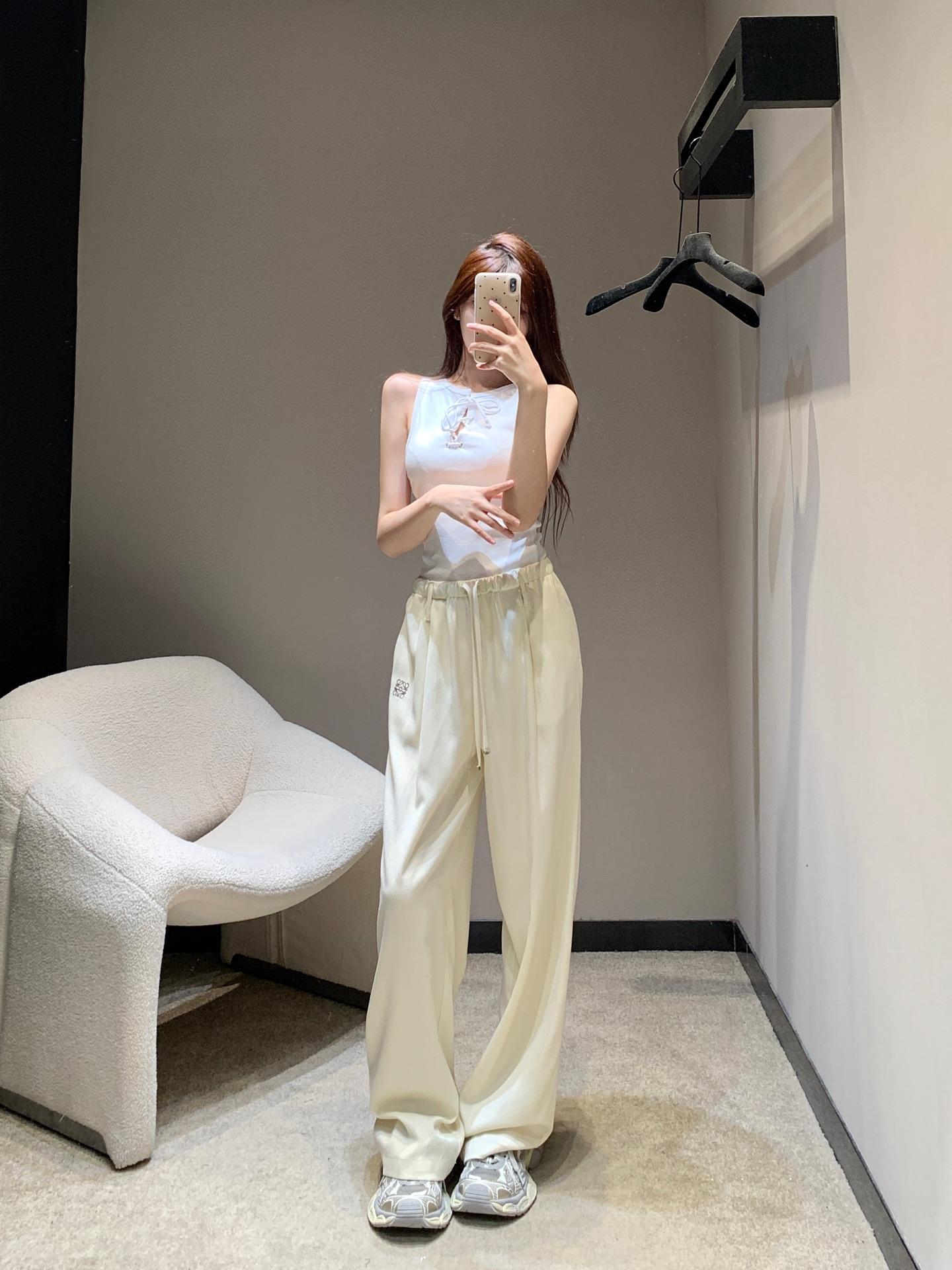 로에베 로고 자수 캐주얼 바지 (해외배송)