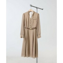 발렌티노 수입 V넥 패턴 원피스 (국내배송)