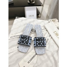 디올 모노그램 자수 가죽 슬리퍼 (해외배송)