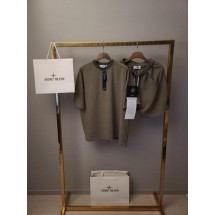 스톤아일랜드 와펜 스판 마 린넨 절개 반팔 반바지 SET (국내배송)