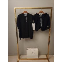 스톤아일랜드 와펜 스판 마 린넨 절개 반팔 반바지 SET (국내배송)