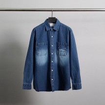 메종마르지엘라 포켓로고 오버 데님 셔츠 (국내배송)