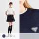 프라다 플레이트 라인배색 니트반팔 (국내배송)