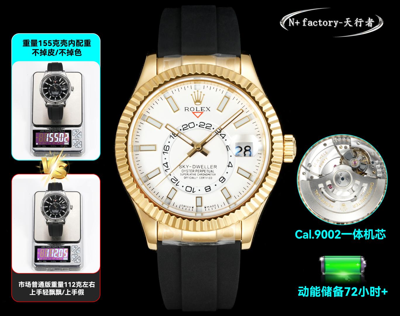 로렉스 스카이드웰러 42mm 시계 (해외배송)