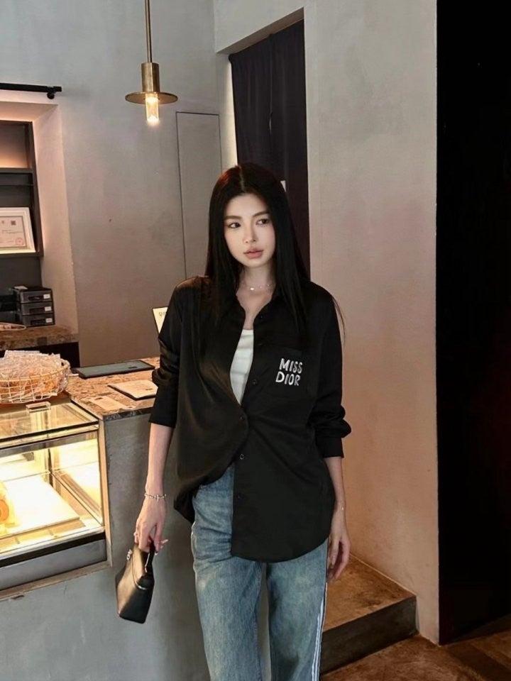 디올 여성 블랙 포인트 셔츠 (국내배송)