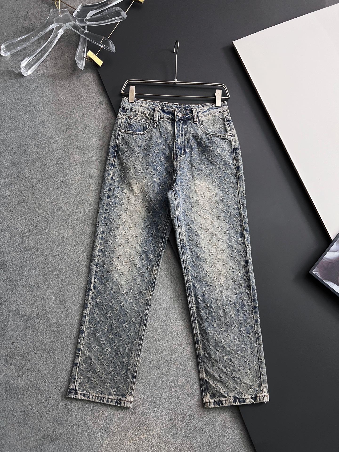 크롬하츠 25SS 신상 블루 데님 코튼 진 (해외배송)