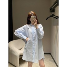 미우미우 스트라이프 롱 셔츠 드레스 (해외배송)