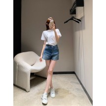 로에베 투톤 백포켓 프린트 로고 반바지 (해외배송)