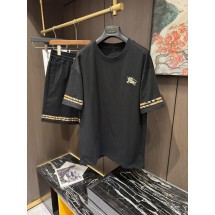 버버리 남성 캐주얼 라운드넥 반팔 반바지 세트 (해외배송)