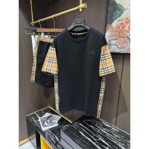 버버리 남성 캐주얼 라운드넥 반팔 반바지 세트 (해외배송)