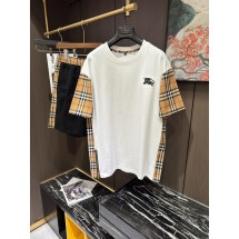 버버리 남성 캐주얼 라운드넥 반팔 반바지 세트 (해외배송)
