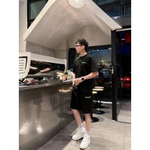 디올 남성 캐주얼 라운드넥 반팔 반바지 세트 (해외배송)