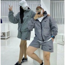 나이키 20357_NK 체크 후드 집업 반바지 셋업 (국내배송)