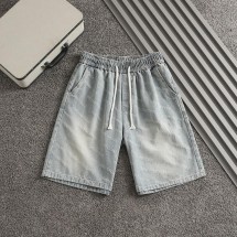 발렌시아가 신상 레터링 자수로고 데님 하프팬츠 (국내배송)
