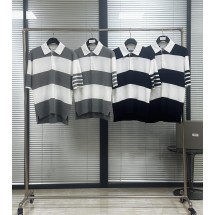 톰브라운 와이드 스트라이프 니트 코튼 반팔 2컬러 (해외배송)