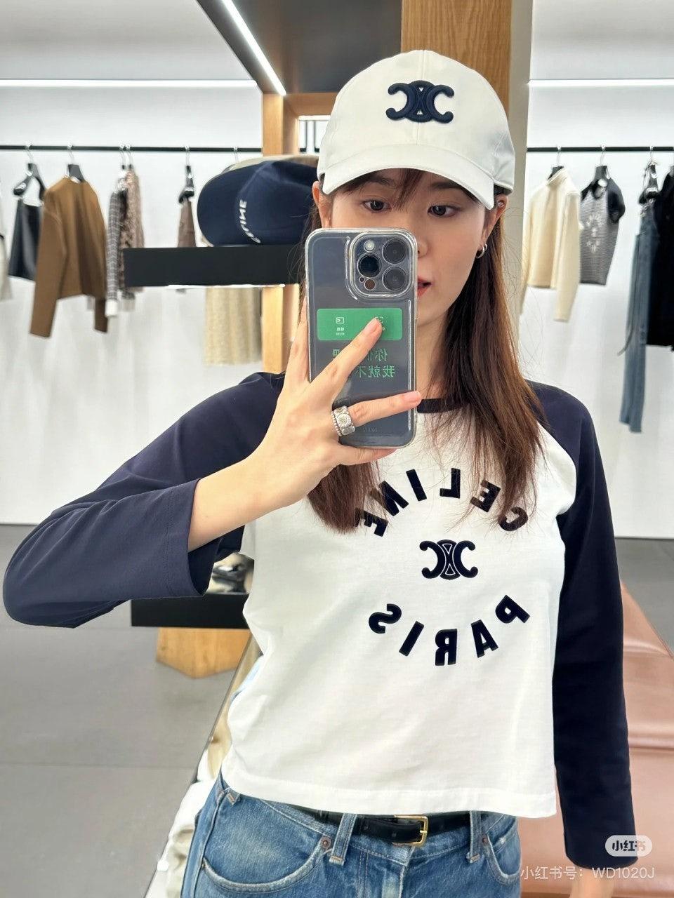 셀린느 25FW 컬러블록 로고 레터 프린트 긴팔 (정품급 해외배송)