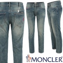 몽클레어 더블 자수 엠보 슬림 일자진 (국내배송)