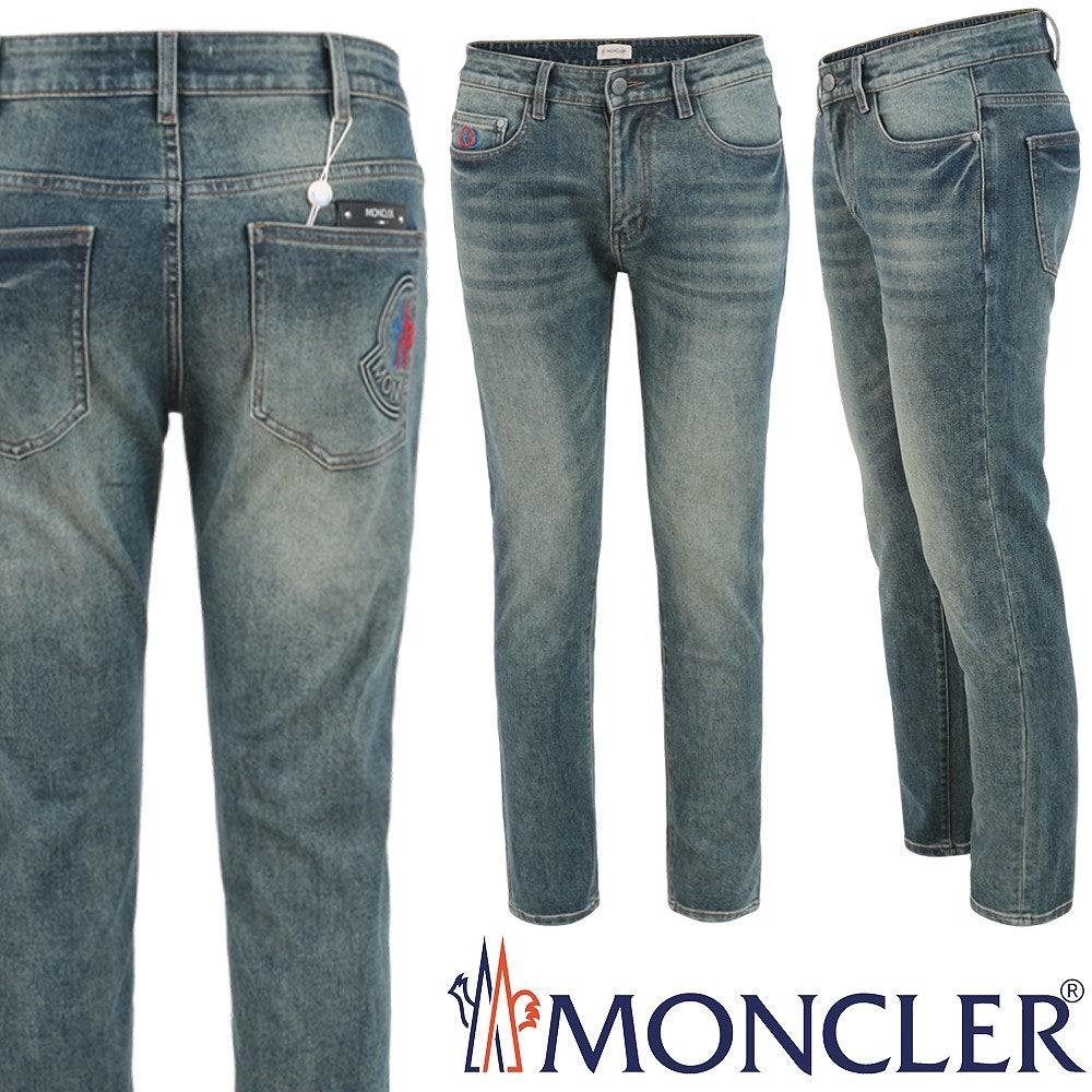 몽클레어 더블 자수 엠보 슬림 일자진 (국내배송)