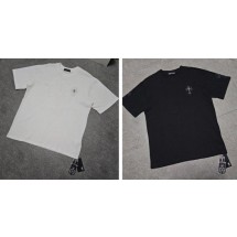 크롬하츠 콘트라스 십자가 가죽로고 반팔 (국내배송)