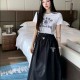 프라다 밀라노 로고 반팔티셔츠  & 롱스커트 SET (국내배송)